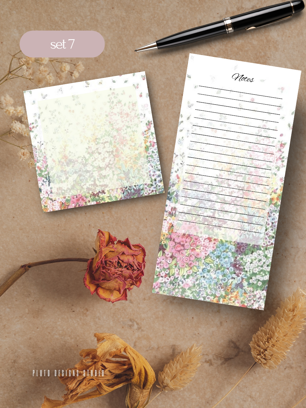 Floral Gardens Notepad set Writing Pad | Memo Pad
