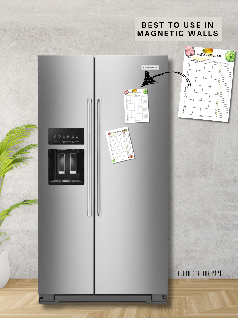 Stick On Wall Weekly Meal Planner