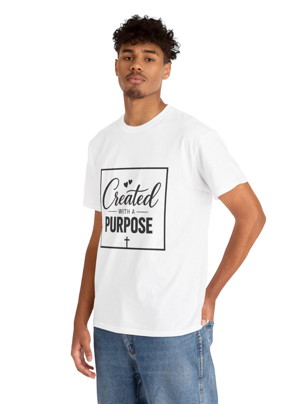Created With A Purpose T-Shirt — Inspirational Christian Unisex Tee