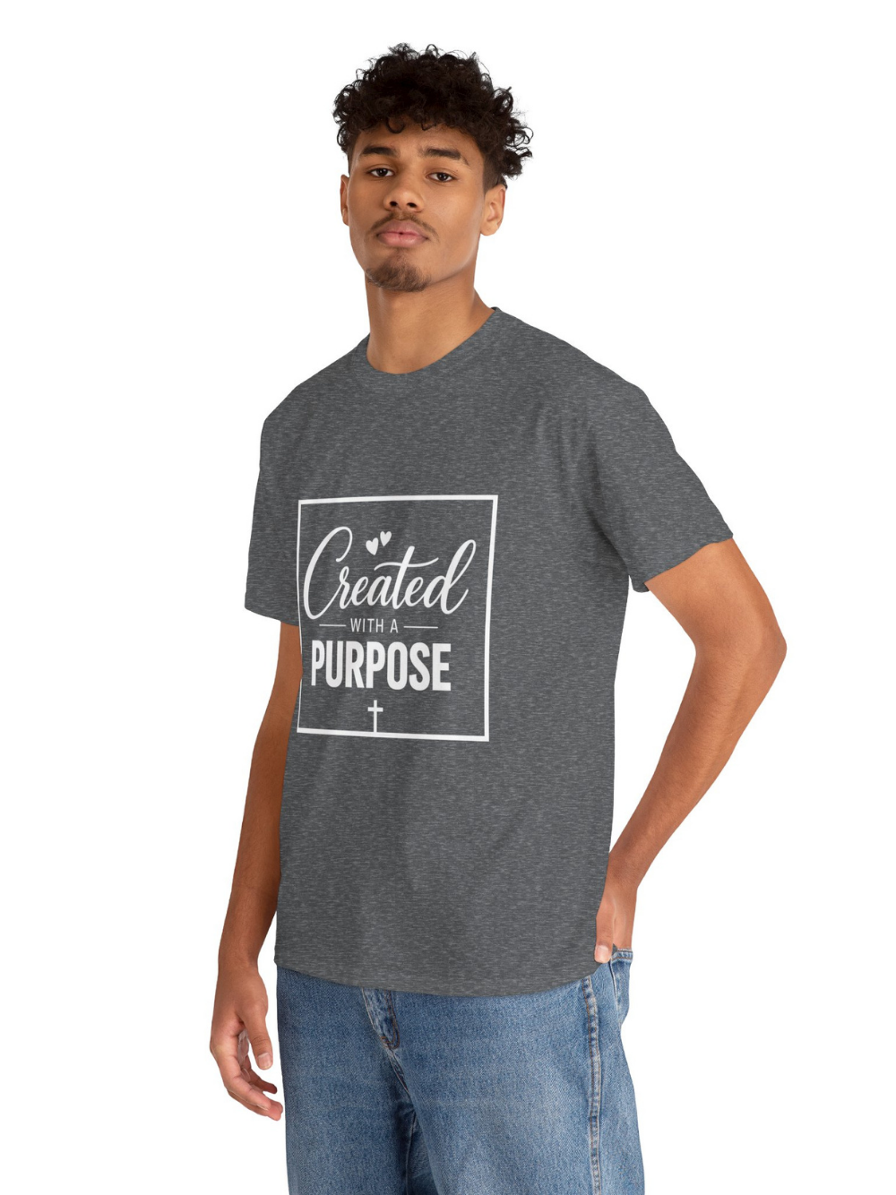 Created With A Purpose T-Shirt — Inspirational Christian Unisex Tee