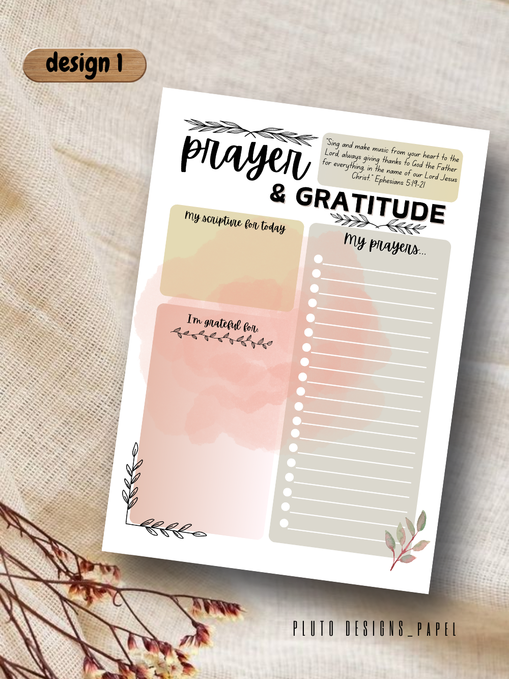 Prayer &amp; Gratitude Notepad