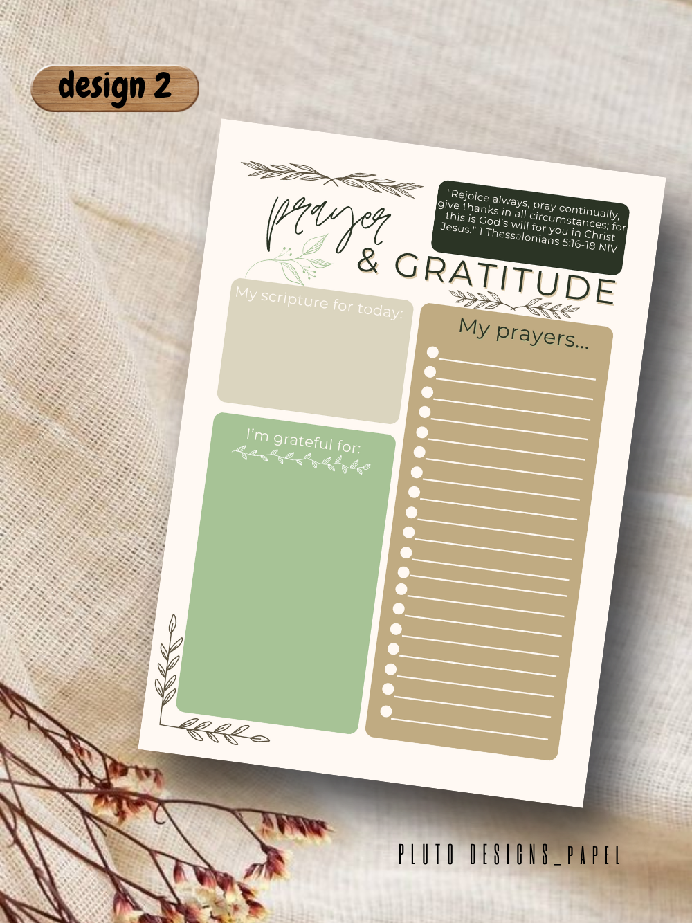 Prayer &amp; Gratitude Notepad