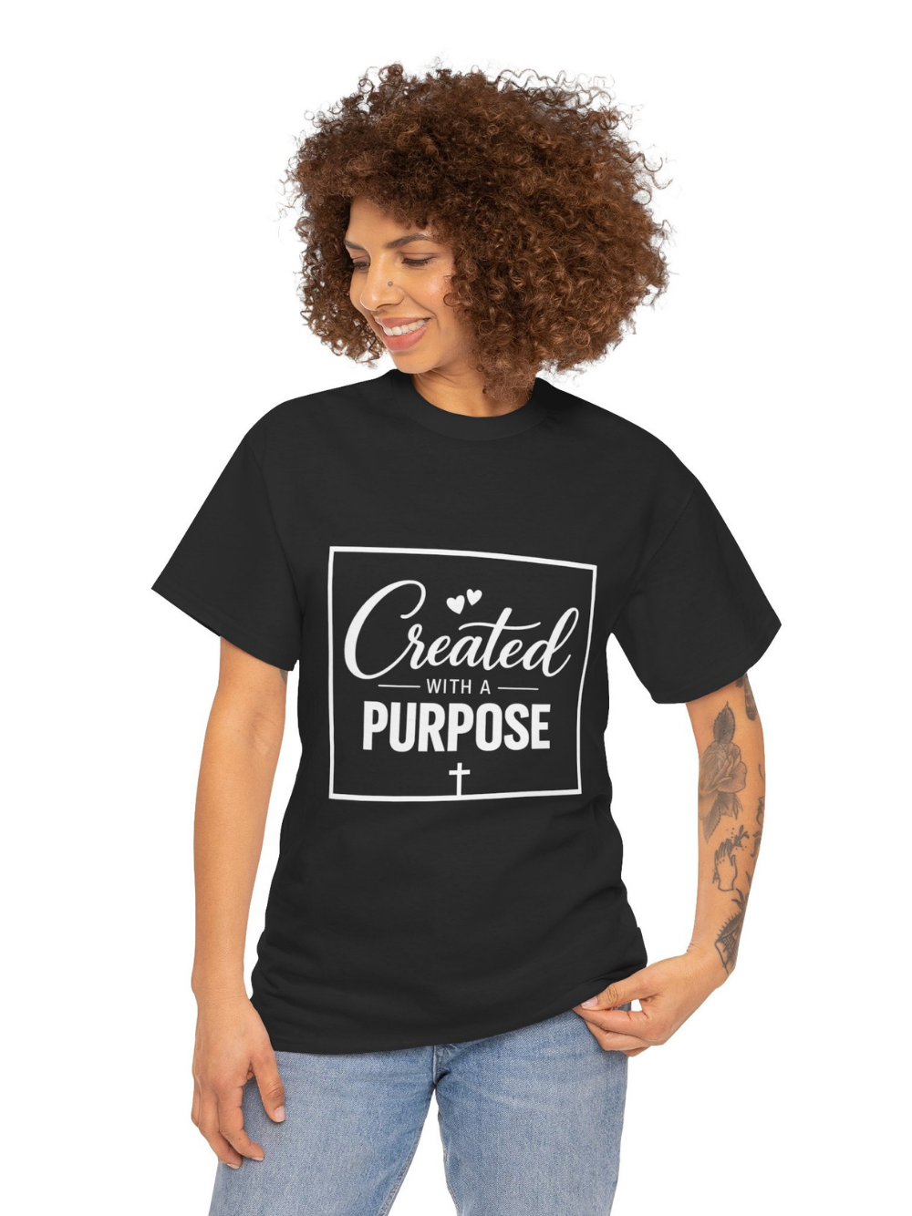 Created With A Purpose T-Shirt — Inspirational Christian Unisex Tee