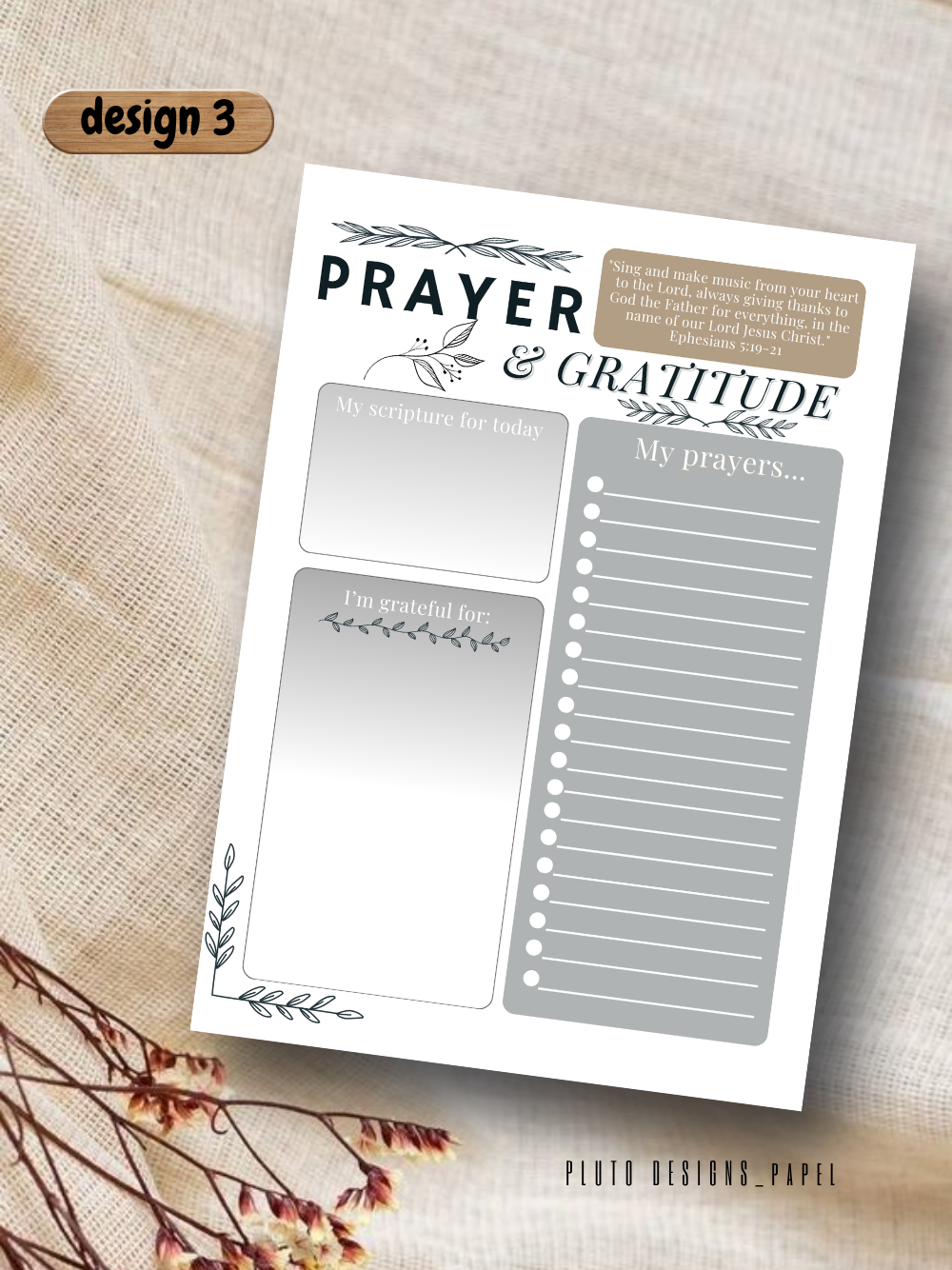 Prayer &amp; Gratitude Notepad