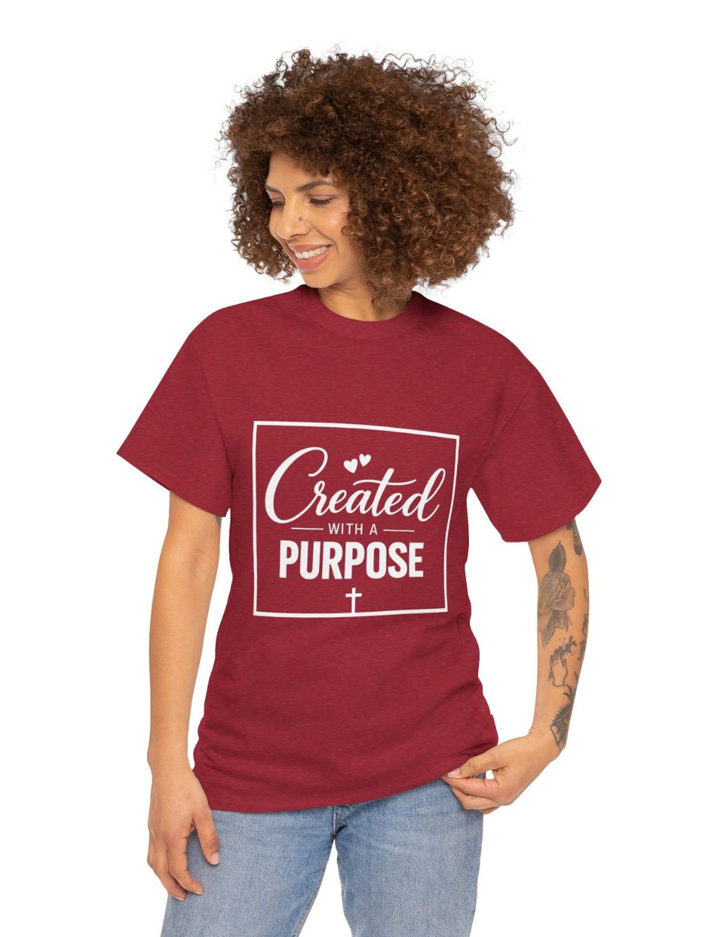 Created With A Purpose T-Shirt — Inspirational Christian Unisex Tee