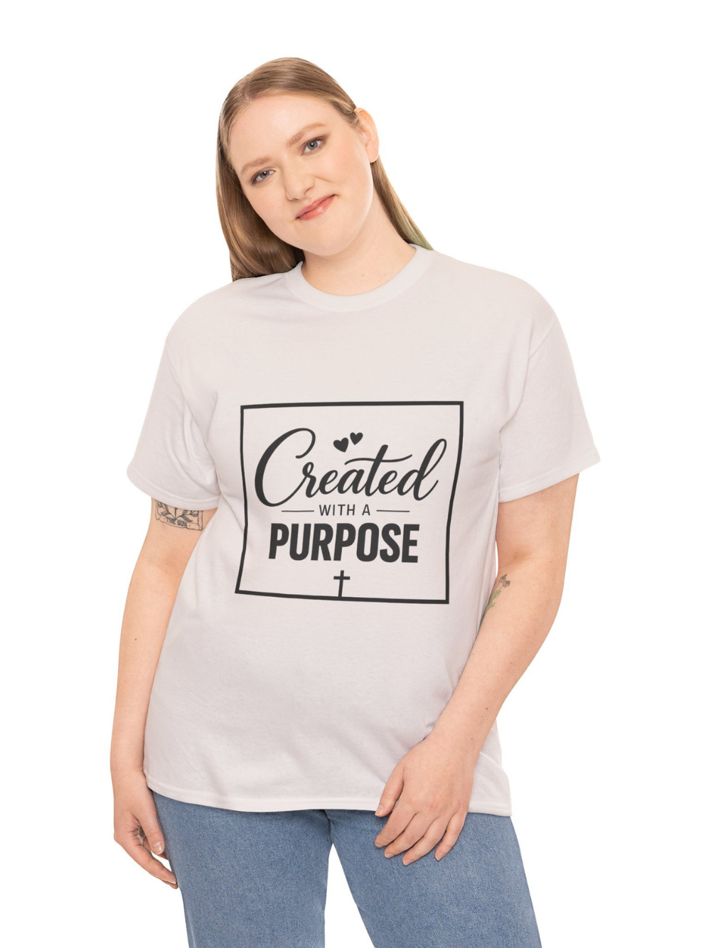 Created With A Purpose T-Shirt — Inspirational Christian Unisex Tee