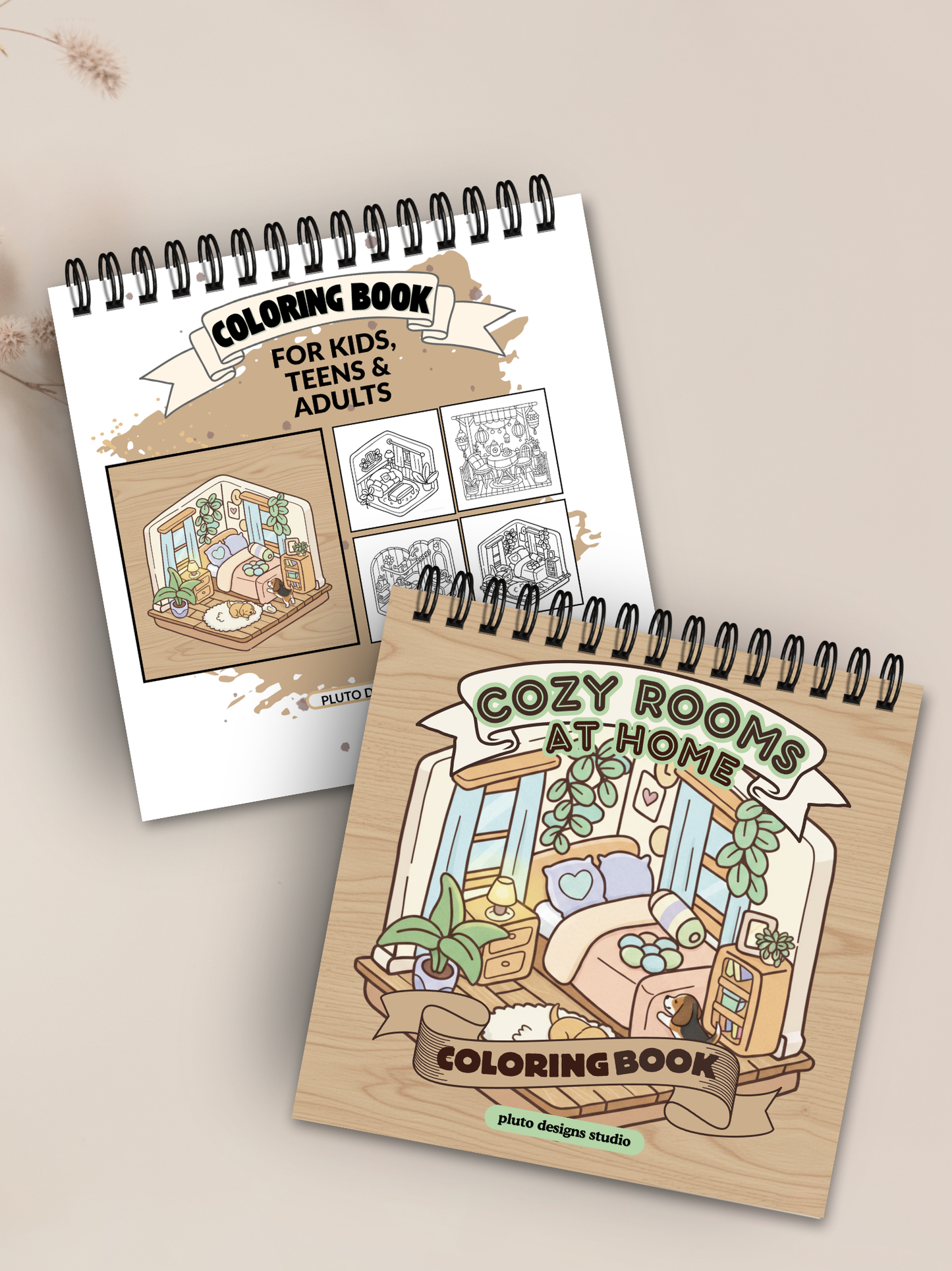 Cozy Rooms Coloring Book – Relaxing Home-Inspired Coloring Pages for All Ages (56 illustrations)
