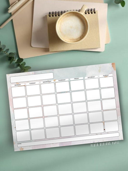 Cute Weekly & Monthly Planner for Goals and Desk Calendars