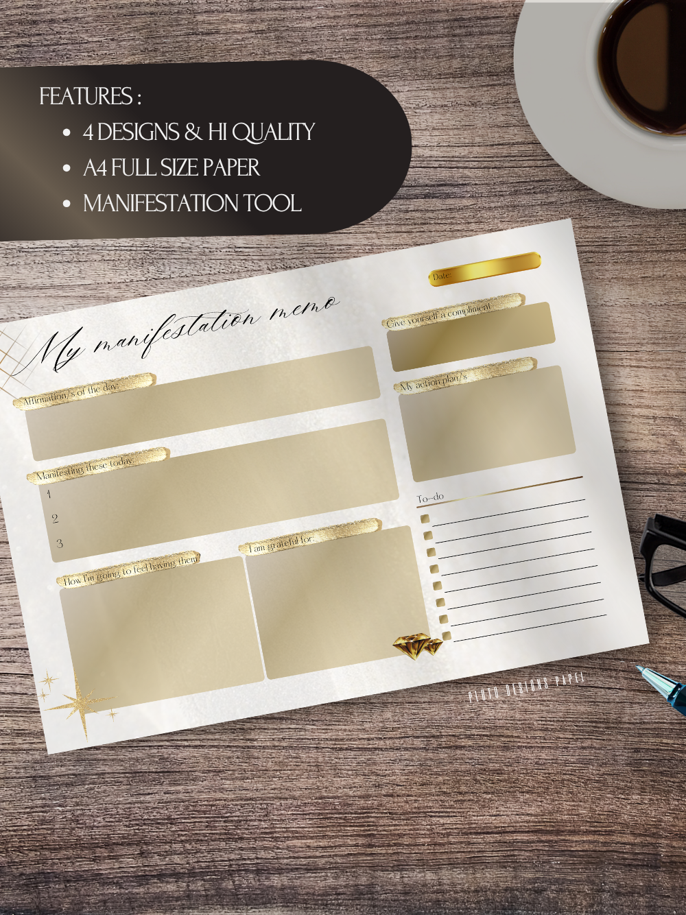 Manifestation Planner in A4 size