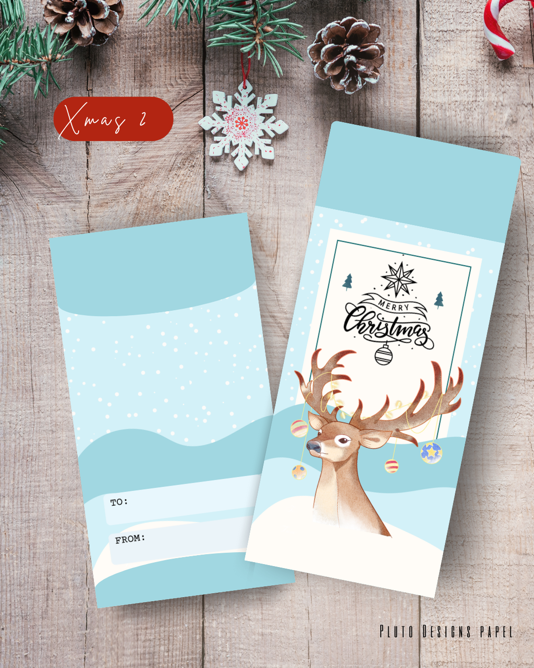 Christmas Money Envelopes holiday Theme 1