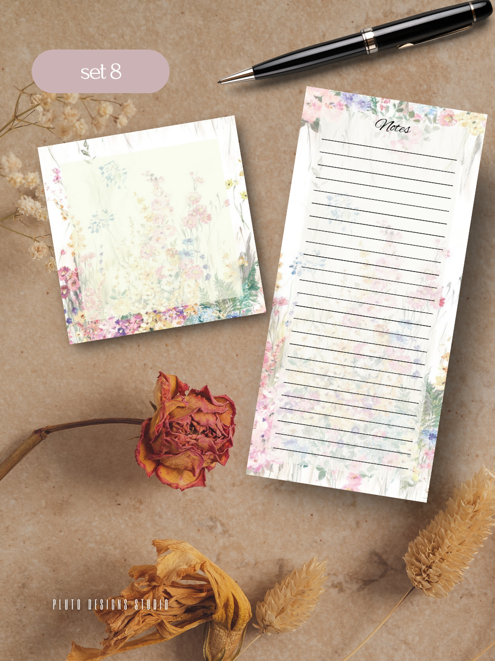Floral Gardens Notepad set Writing Pad | Memo Pad