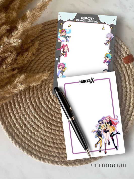 Kpop Demon Hunters A6 Notepad Writing Paper – 7 Cute Designs