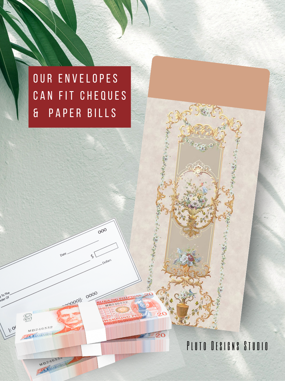 Money Envelope Elegant Wedding Vintage Theme