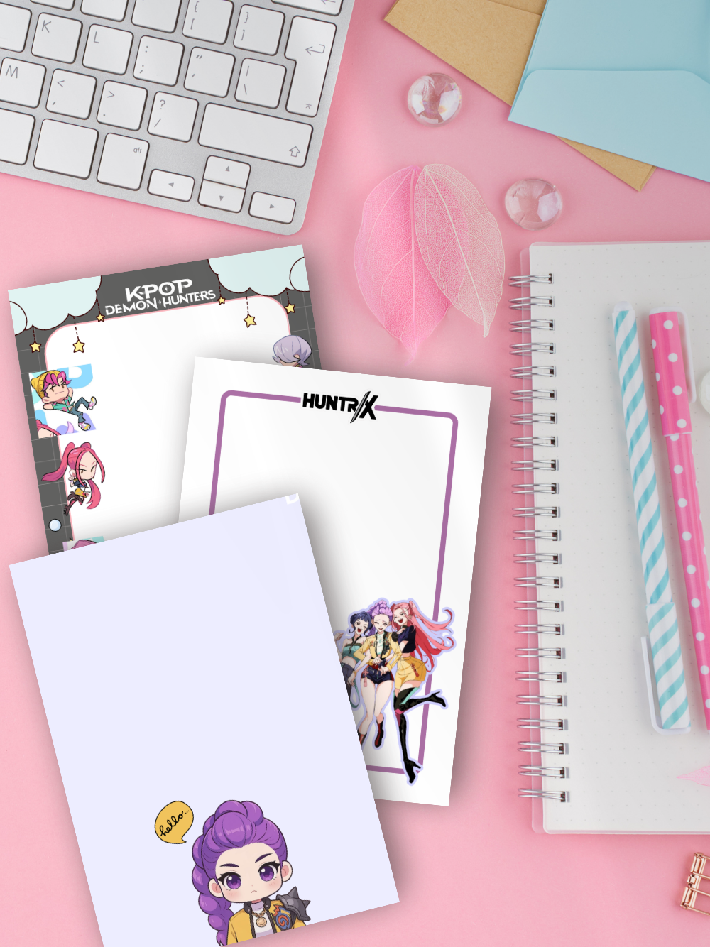Kpop Demon Hunters A6 Notepad Writing Paper – 7 Cute Designs