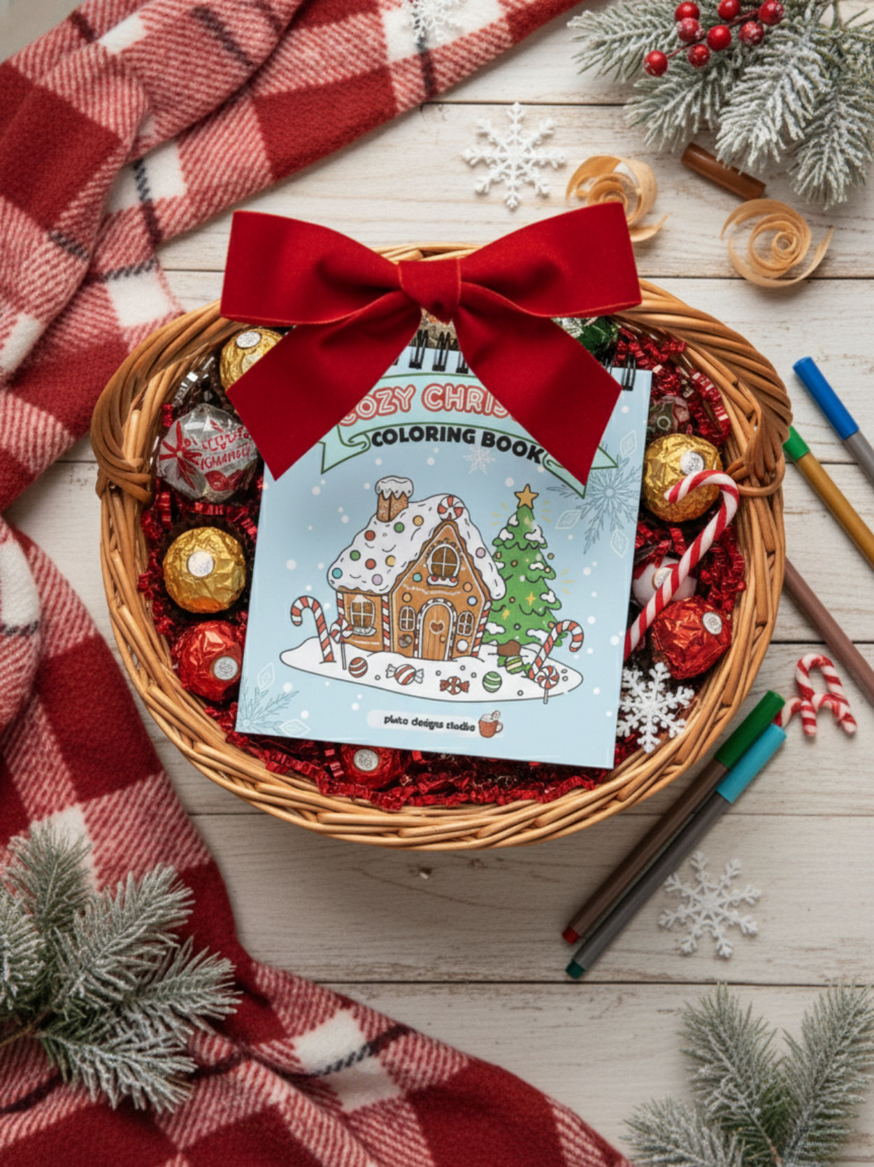 Cozy Christmas Coloring Book – 60 Festive Illustrations | Relaxing Holiday Coloring Book