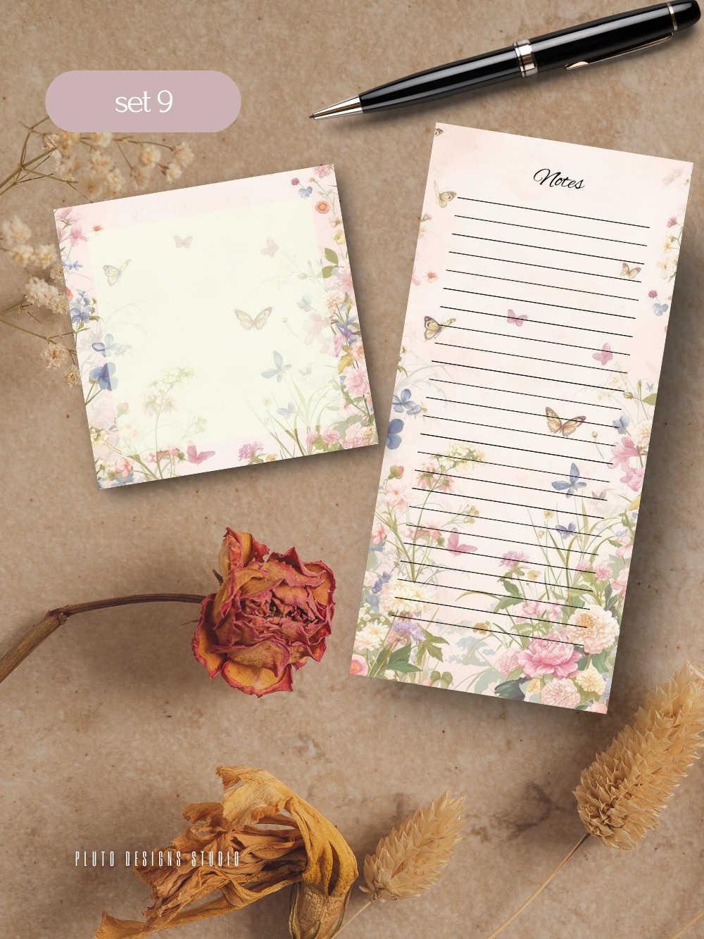 Floral Gardens Notepad set Writing Pad | Memo Pad