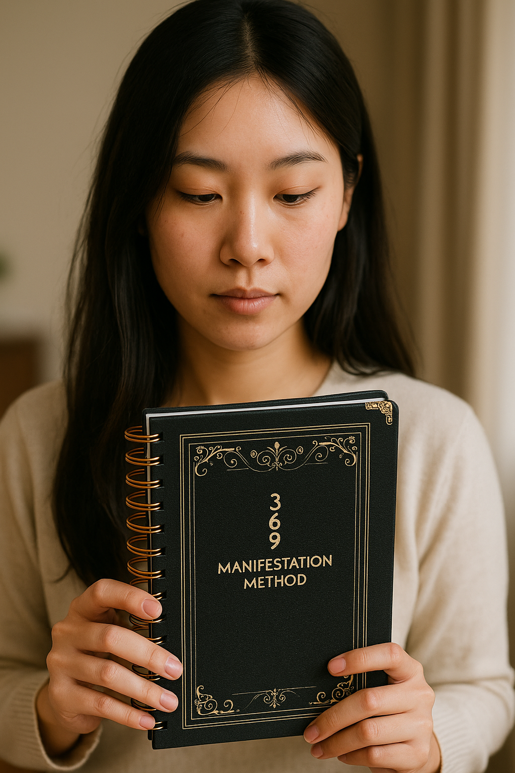369 Manifestation Method Journal Black Cosmic Theme
