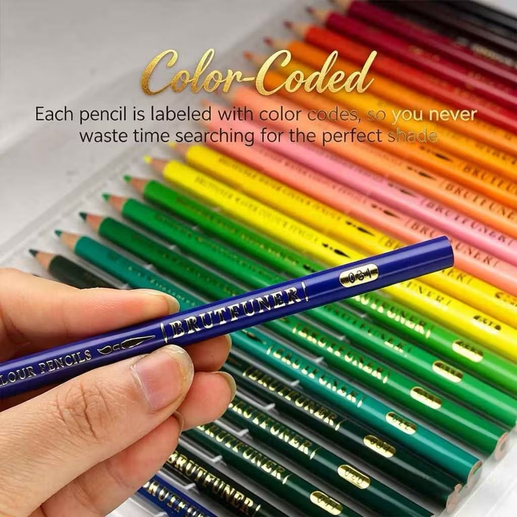 Miracle Works Oil-Based Colored Pencils – Professional Artist Coloring Drawing Set | Miracle Works