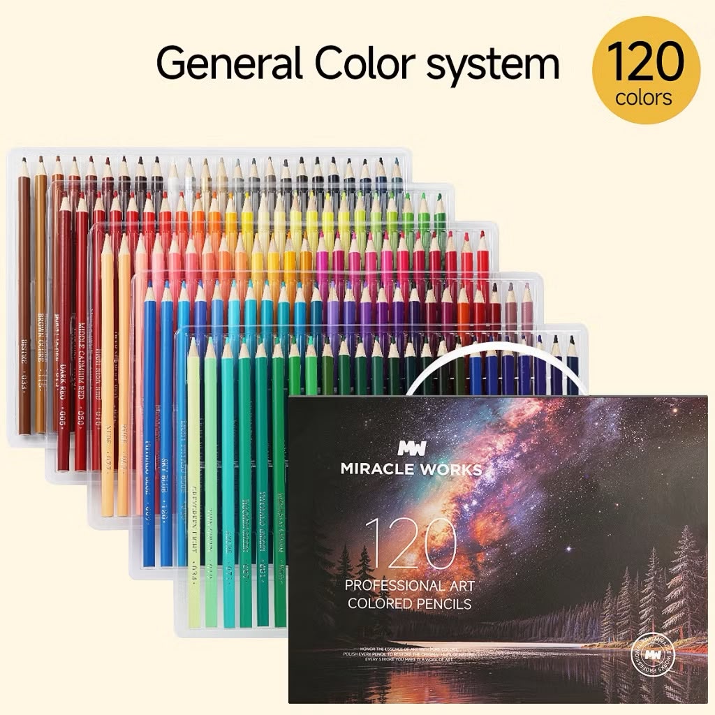 Miracle Works Oil-Based Colored Pencils – Professional Artist Coloring Drawing Set | Miracle Works