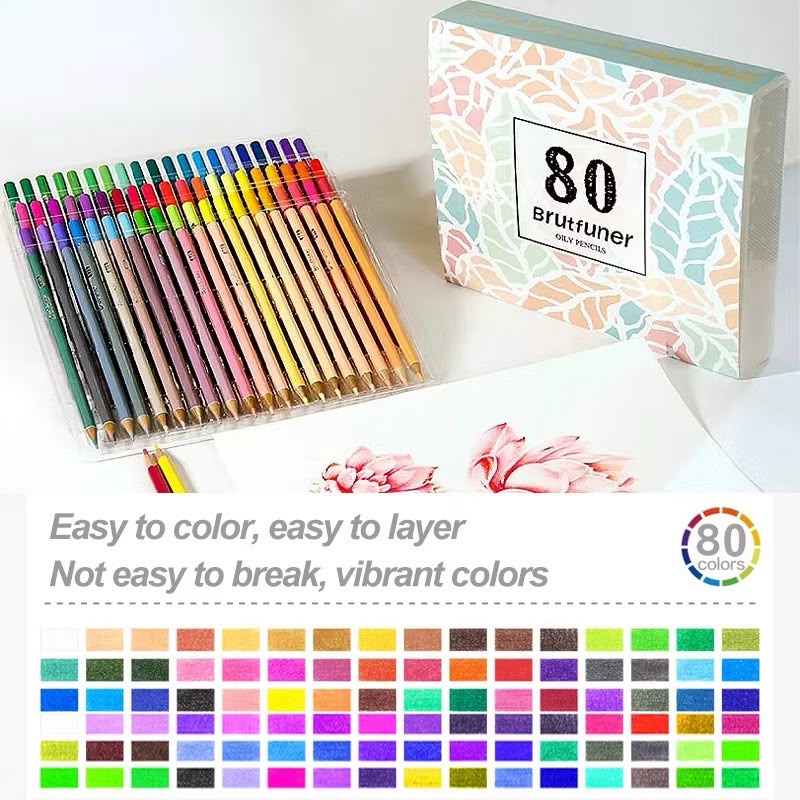 Miracle Works Oil-Based Colored Pencils – Professional Artist Coloring Drawing Set | Miracle Works