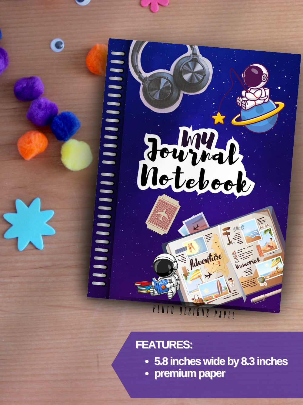 Astronaut-Themed Kids' Journal Notebook – Out-of-This-World Fun!
