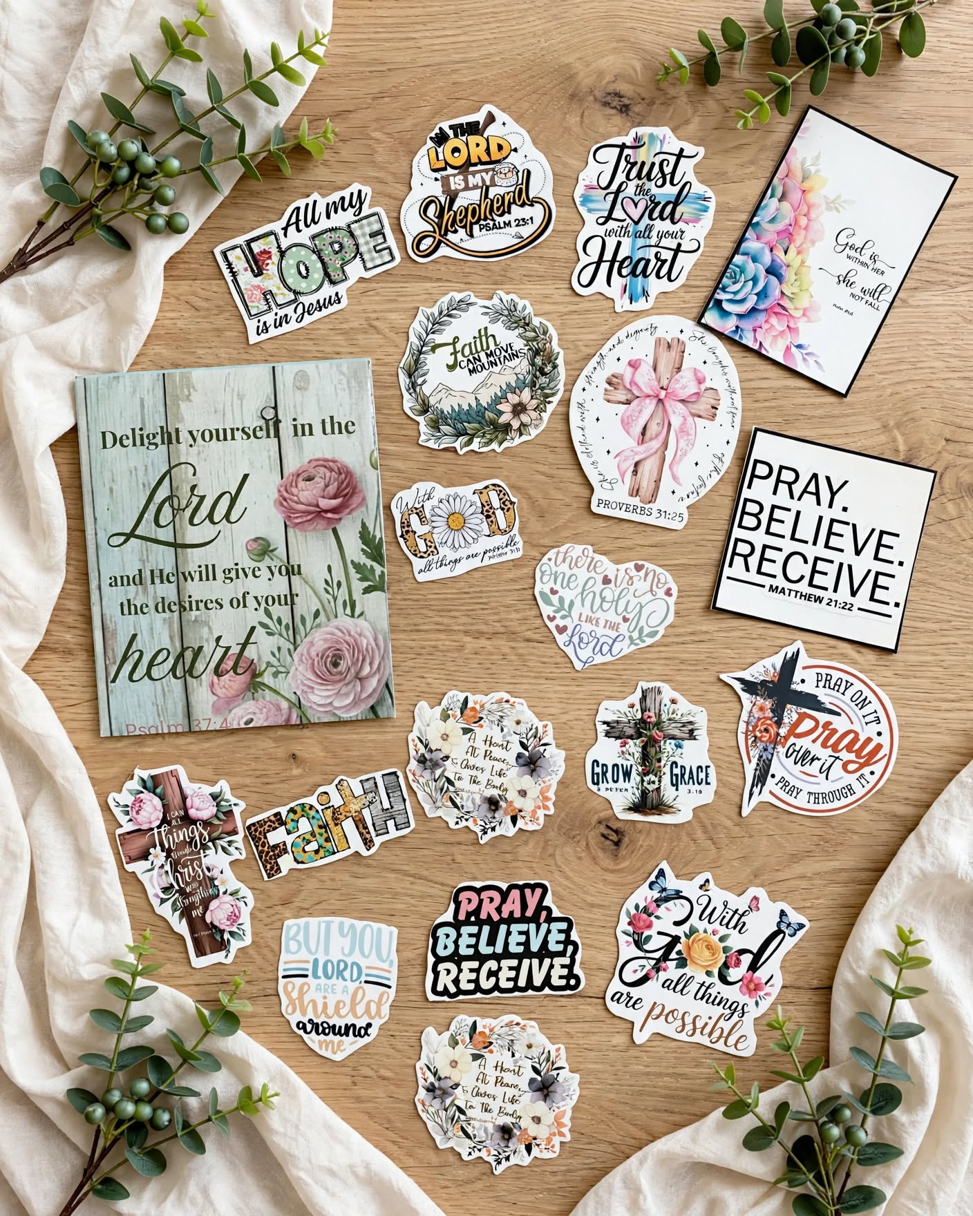 ✨ Faith & Christian Inspirational Stickers – Bible Verse & Encouragement Sticker Collection