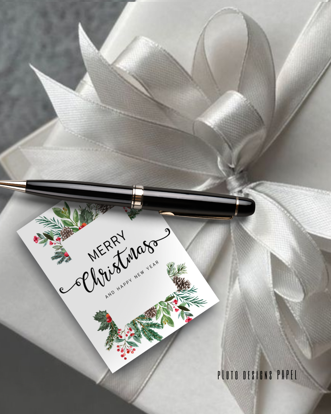 Christmas Gift Tags - Holiday Theme in Light Colors Pack of 18 (Have it personalized)