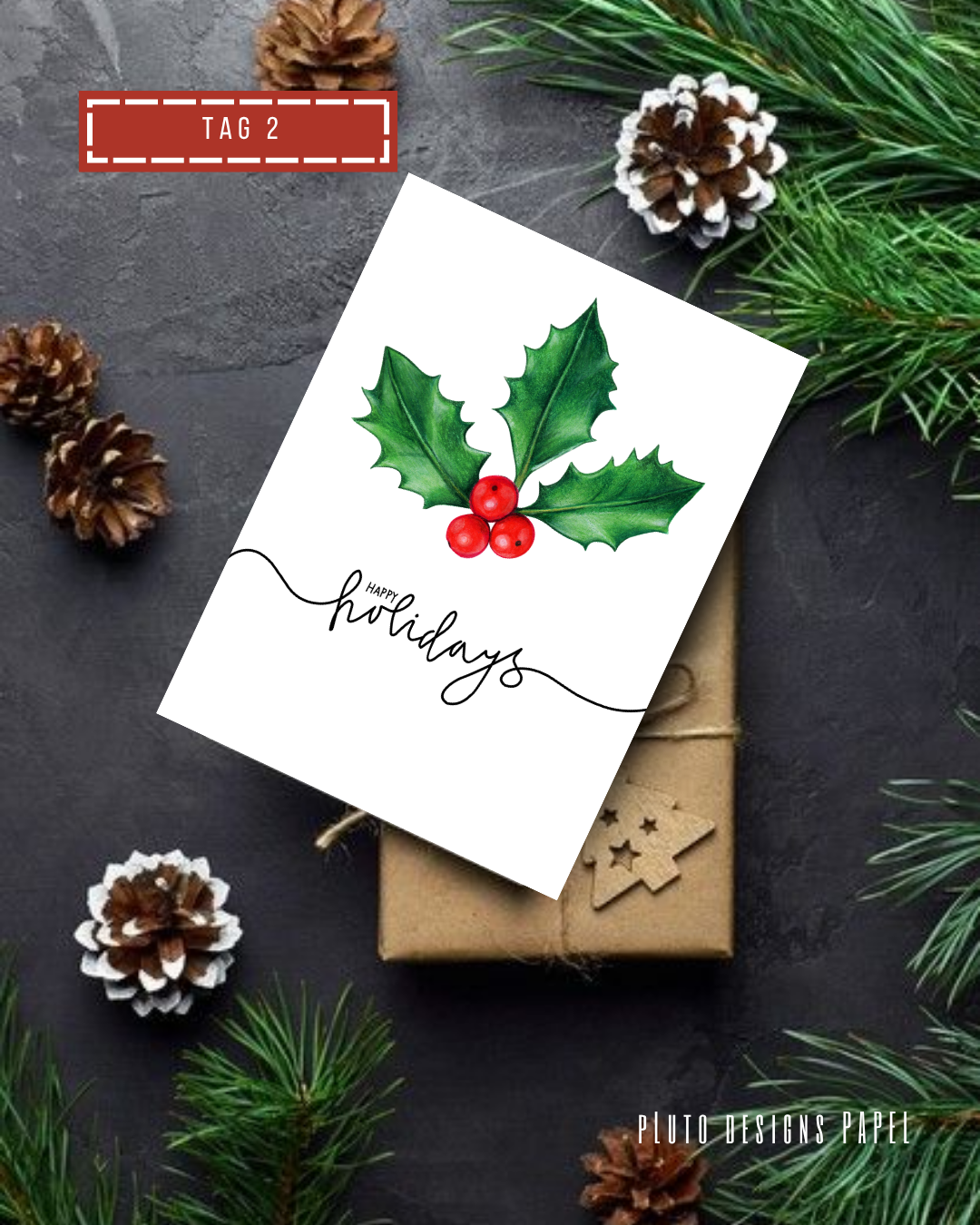 Christmas Gift Tags - Holiday Theme in Light Colors Pack of 18 (Have it personalized)