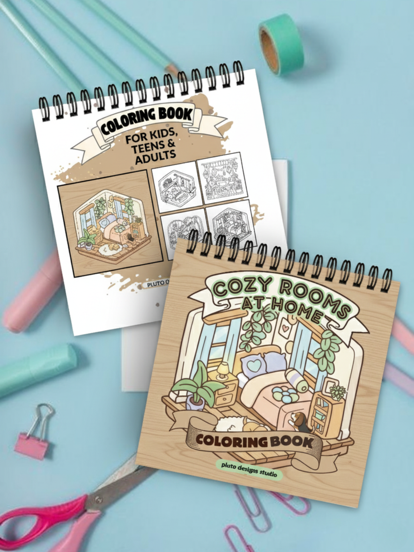 Cozy Rooms Coloring Book – Relaxing Home-Inspired Coloring Pages for All Ages (56 illustrations)