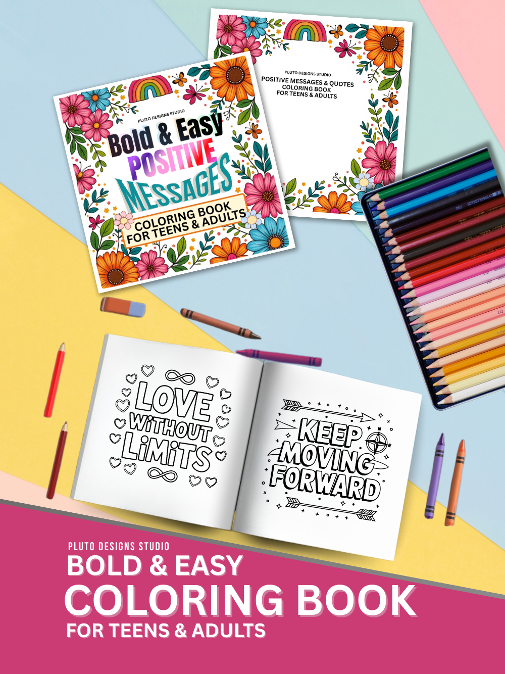 Motivational Quotes Coloring Book for  Teens & Adults: Christian Message Patterns to Color - Bold & Easy Positive Christians Message