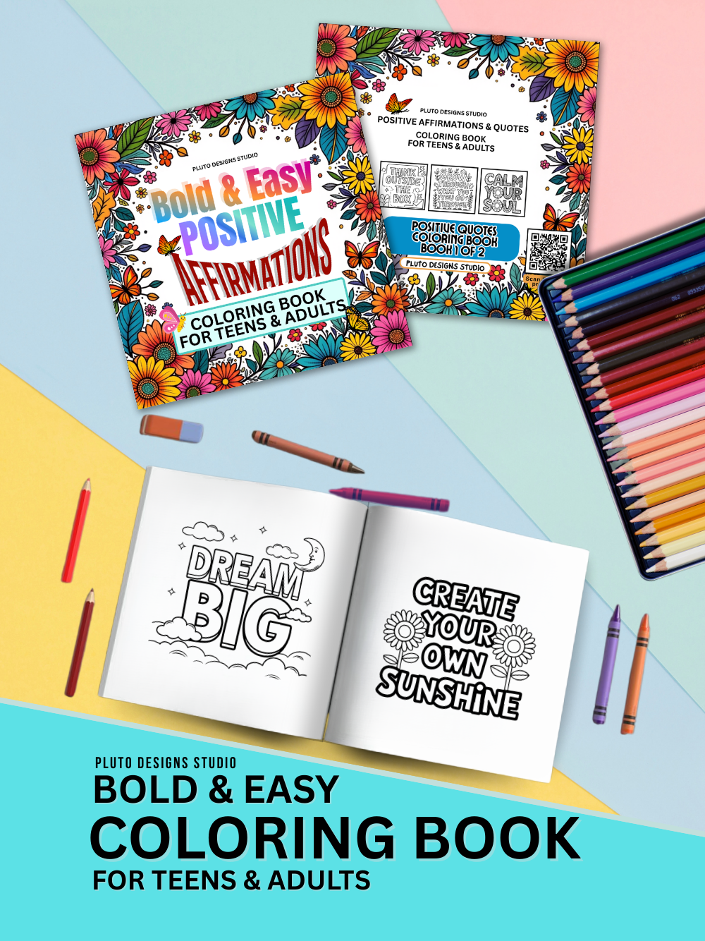 Motivational Quotes Coloring Book for  Teens & Adults: Christian Message Patterns to Color - Bold & Easy Positive Christians Message