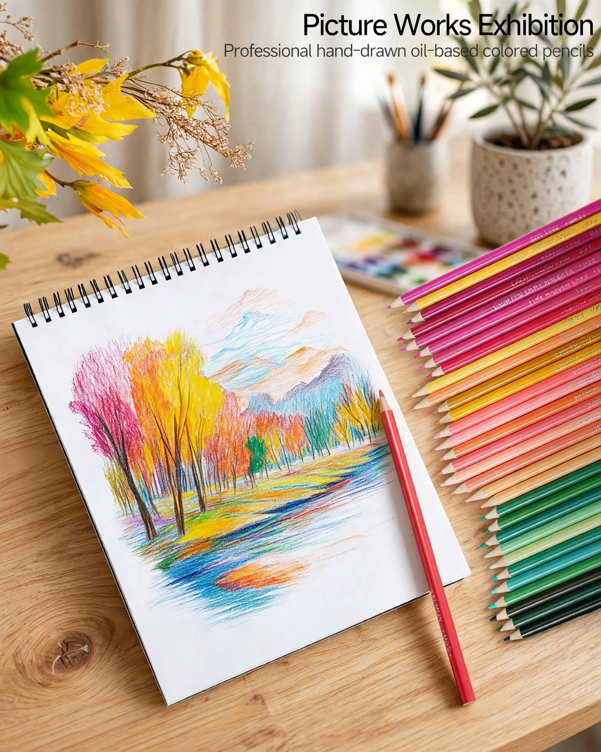Miracle Works Oil-Based Colored Pencils – Professional Artist Coloring Drawing Set | Miracle Works
