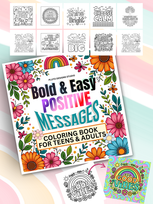 Motivational Quotes Coloring Book for  Teens & Adults: Christian Message Patterns to Color - Bold & Easy Positive Christians Message