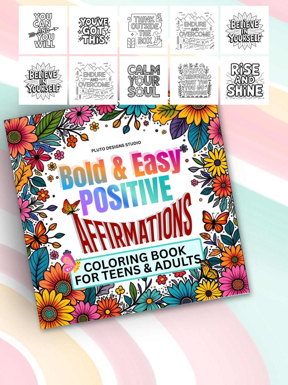 Motivational Quotes Coloring Book for  Teens & Adults: Christian Message Patterns to Color - Bold & Easy Positive Christians Message
