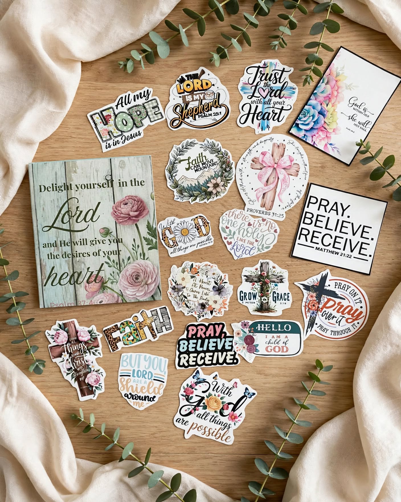 ✨ Faith & Christian Inspirational Stickers – Bible Verse & Encouragement Sticker Collection