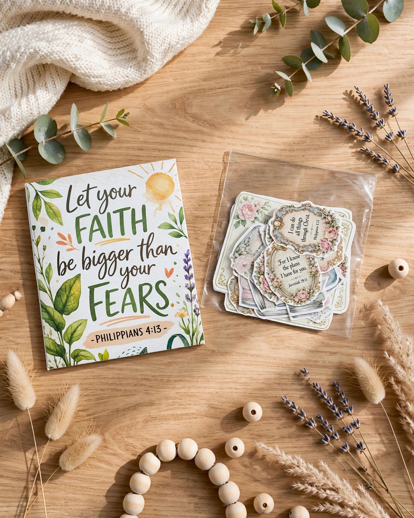 Faith & Bible Scripture Sticker Set – Christian Planner, Journal & Faith-Inspired Stickers