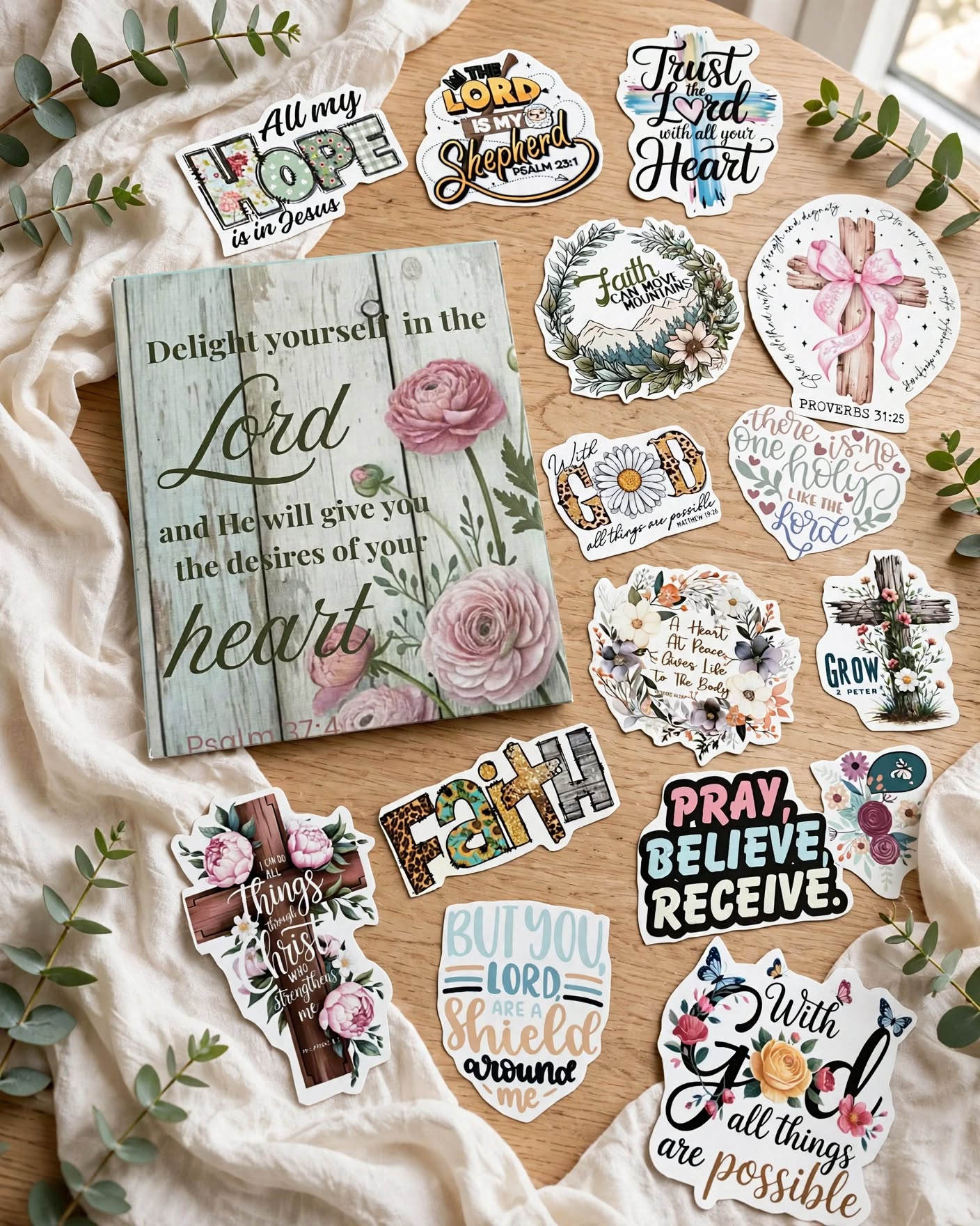 ✨ Faith & Christian Inspirational Stickers – Bible Verse & Encouragement Sticker Collection