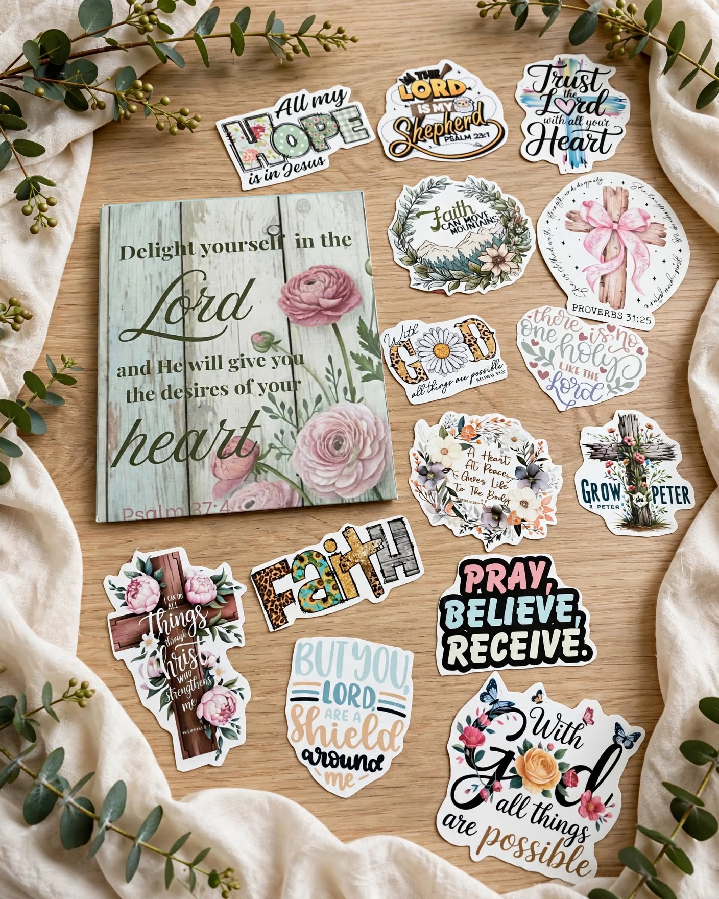 ✨ Faith & Christian Inspirational Stickers – Bible Verse & Encouragement Sticker Collection