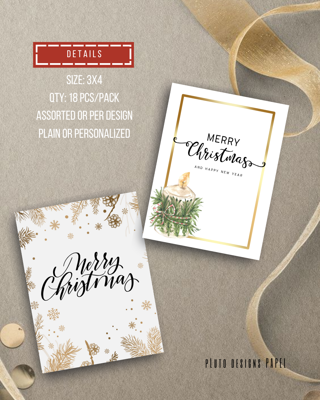 Christmas Gift Tags - Holiday Theme in Light Colors Pack of 18 (Have it personalized)