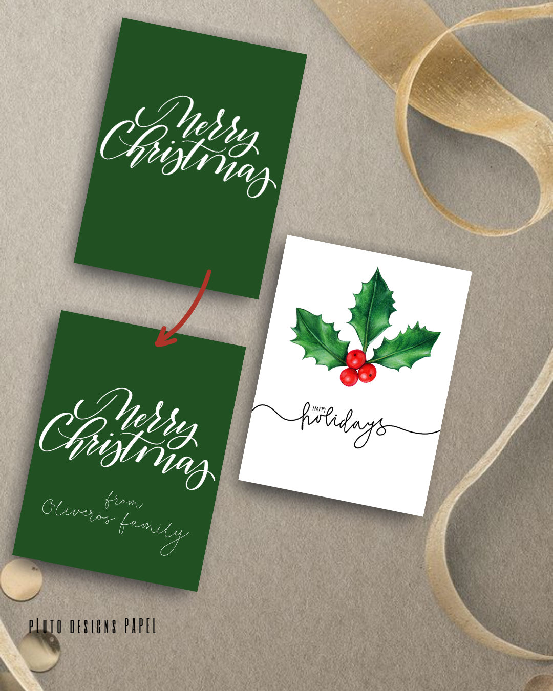 Christmas Gift Tags - Holiday Theme in Light Colors Pack of 18 (Have it personalized)