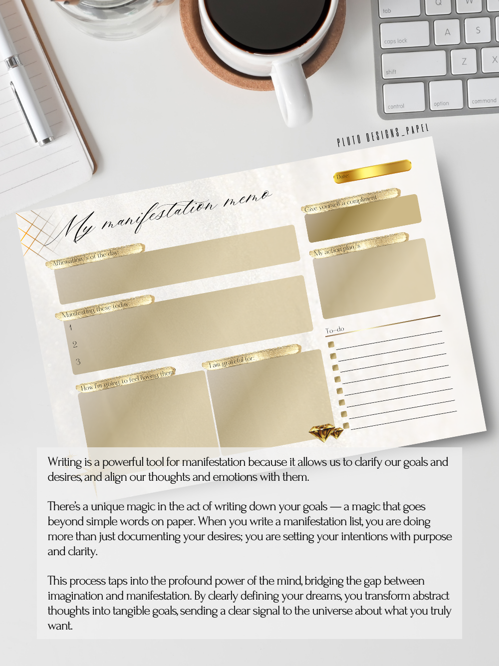 Manifestation Planner in A4 size