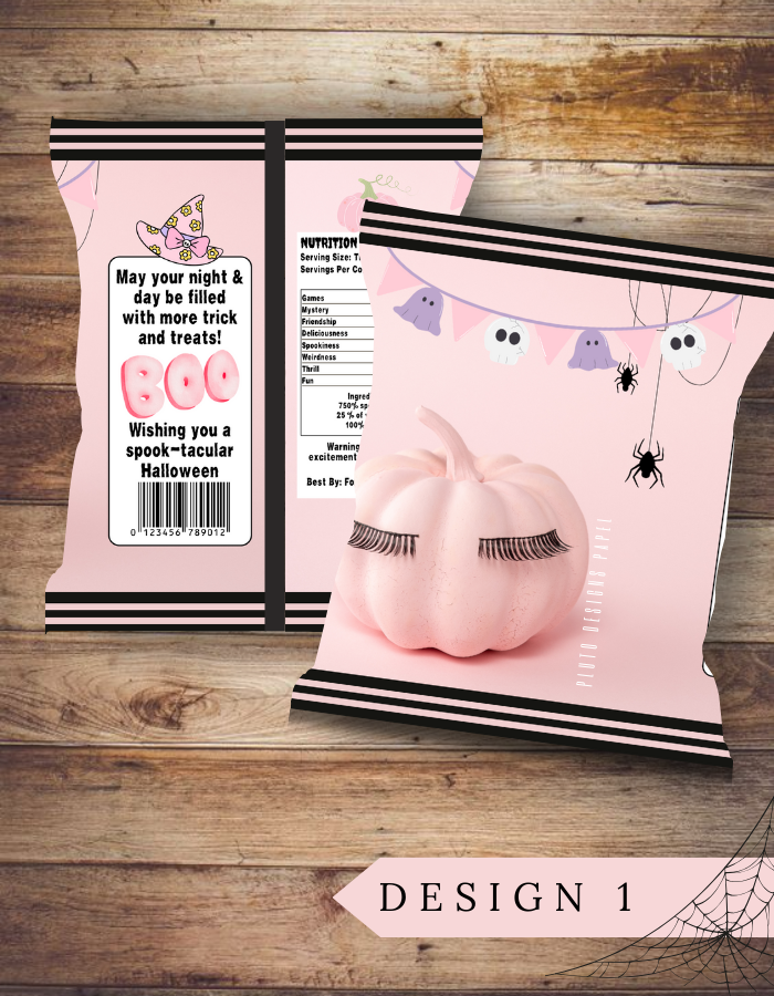 Product Description for Halloween-Themed Chip Bags for Parties (10 pcs per pack)