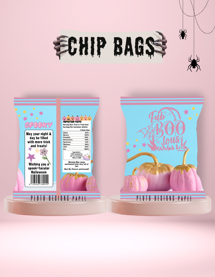 Product Description for Halloween-Themed Chip Bags for Parties (10 pcs per pack)