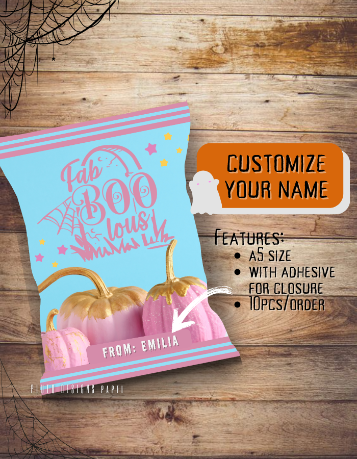 Product Description for Halloween-Themed Chip Bags for Parties (10 pcs per pack)