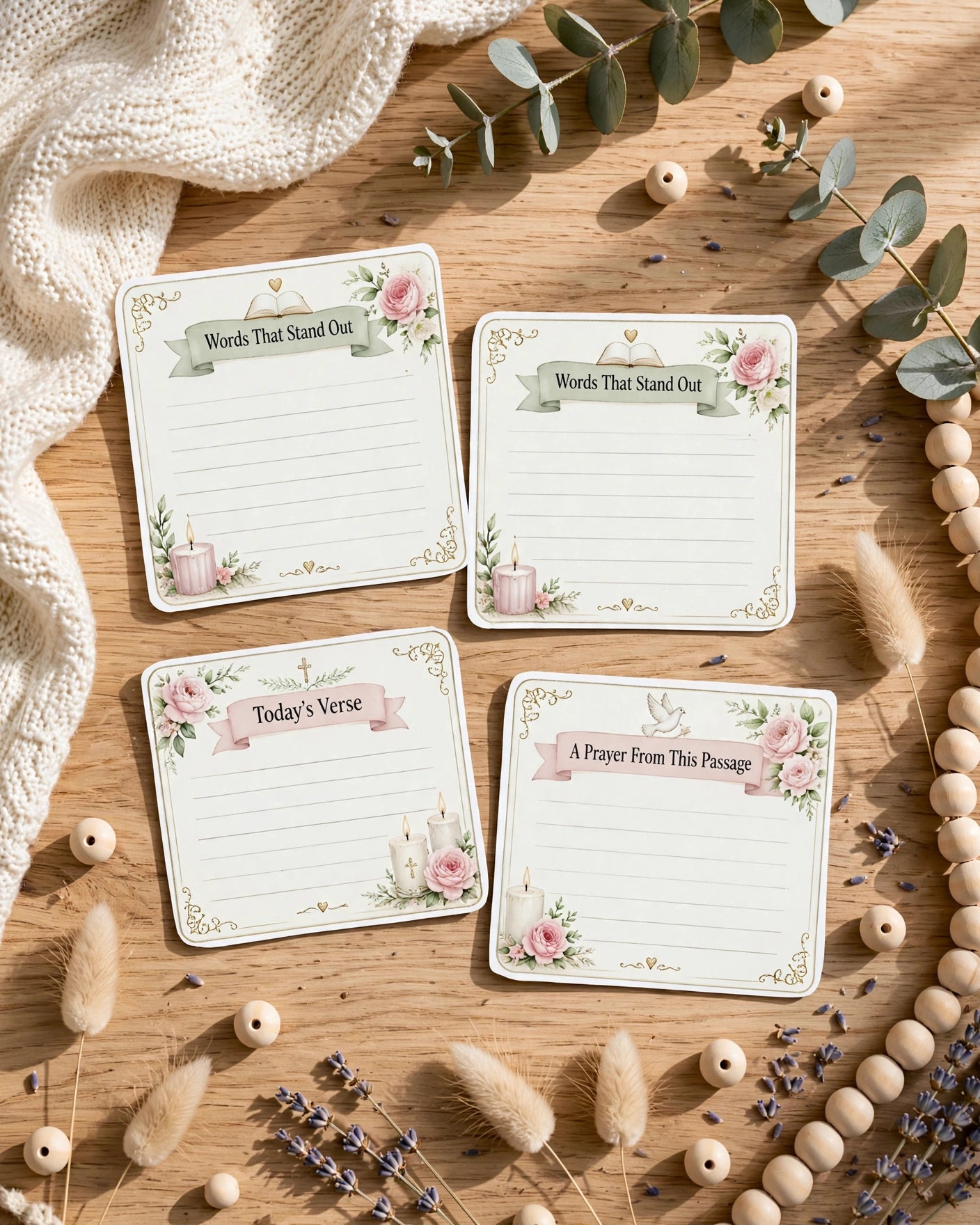 Faith & Bible Scripture Sticker Set – Christian Planner, Journal & Faith-Inspired Stickers