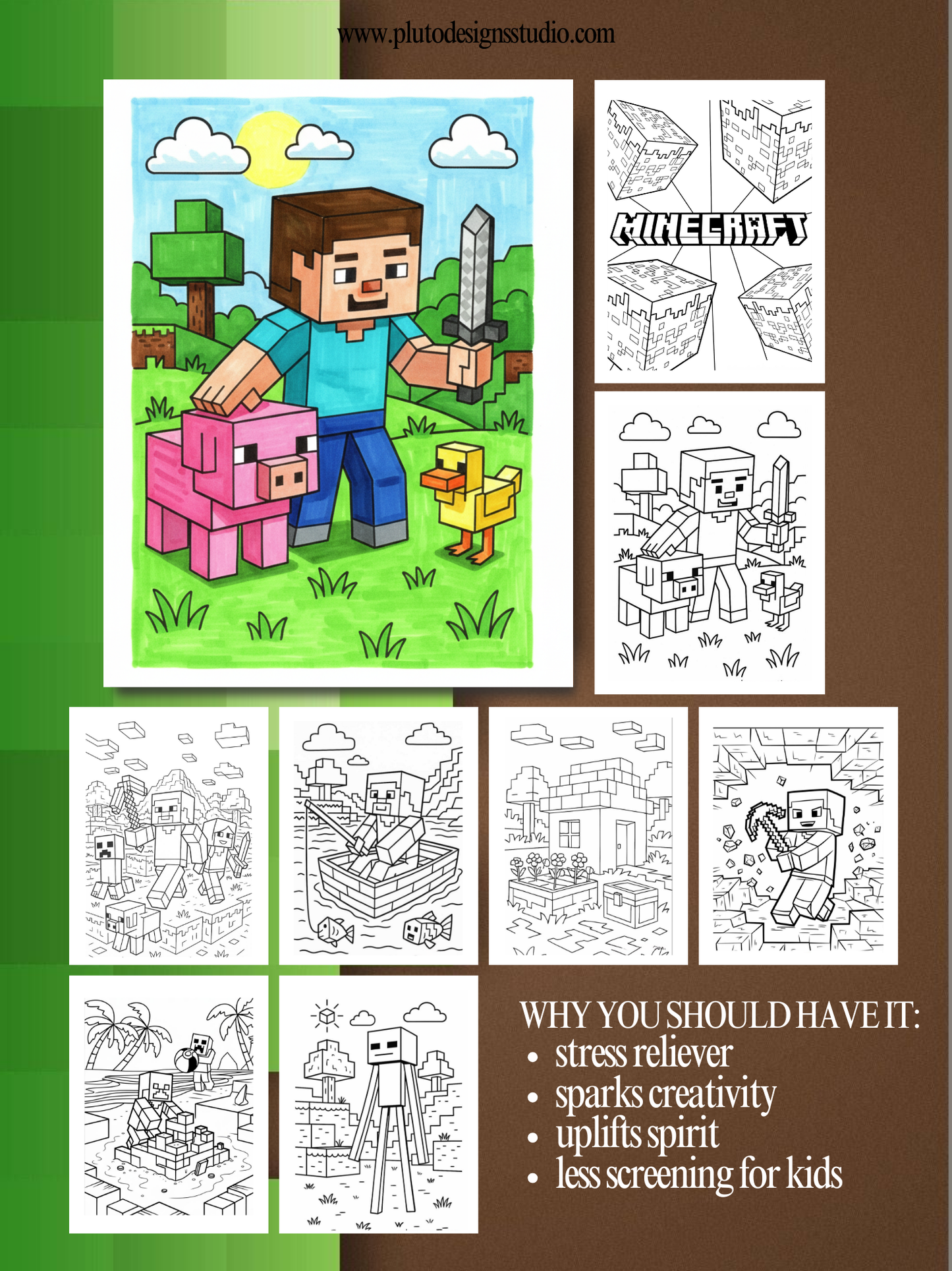 Minecraft Coloring Book for Boys – Fun & Creative Activity
