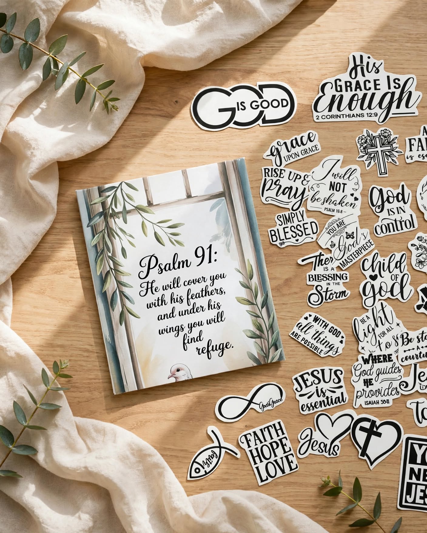 ✨ Faith Sticker Collection – Christian Scripture & Inspirational Vinyl Stickers