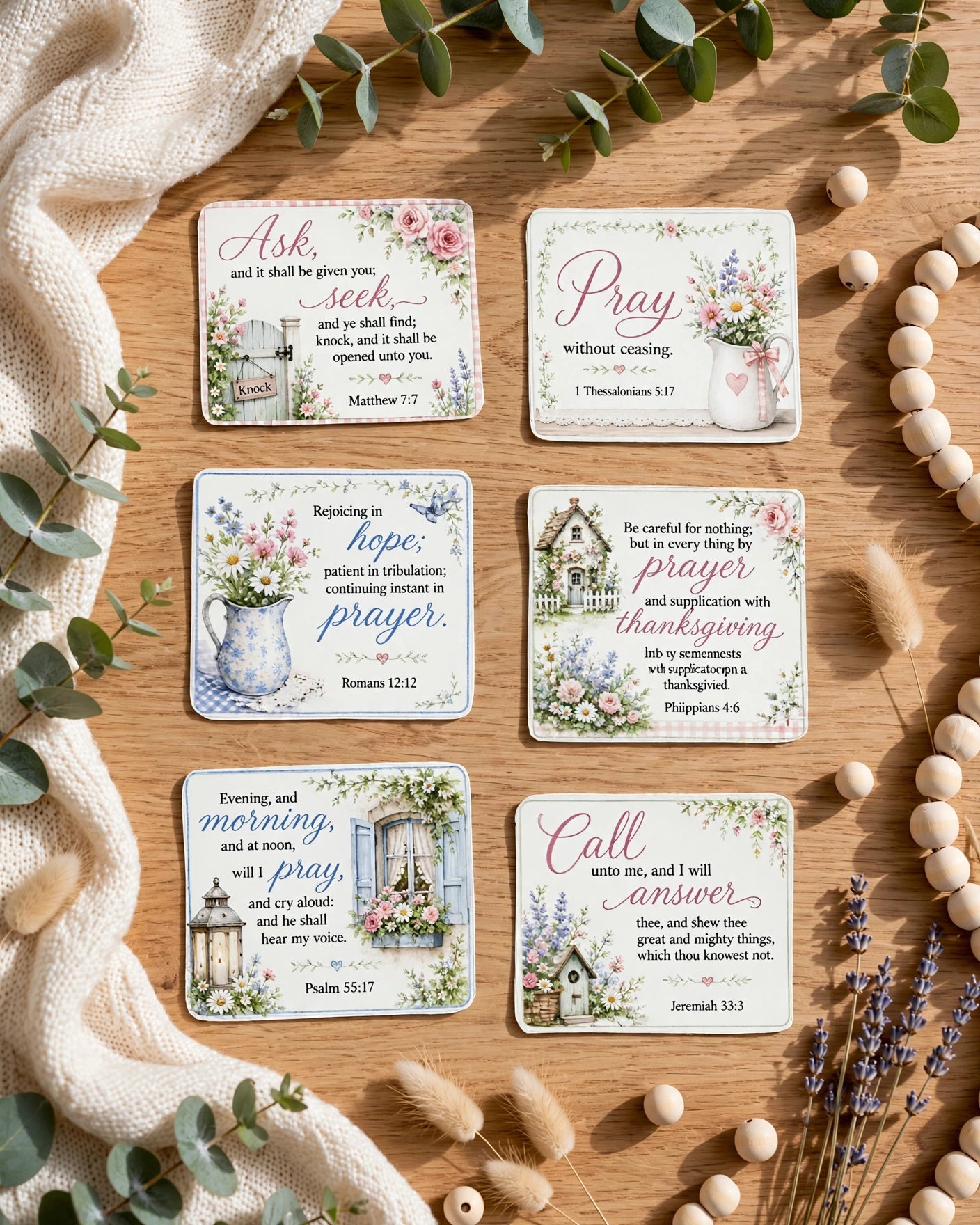 Faith & Bible Scripture Sticker Set – Christian Planner, Journal & Faith-Inspired Stickers