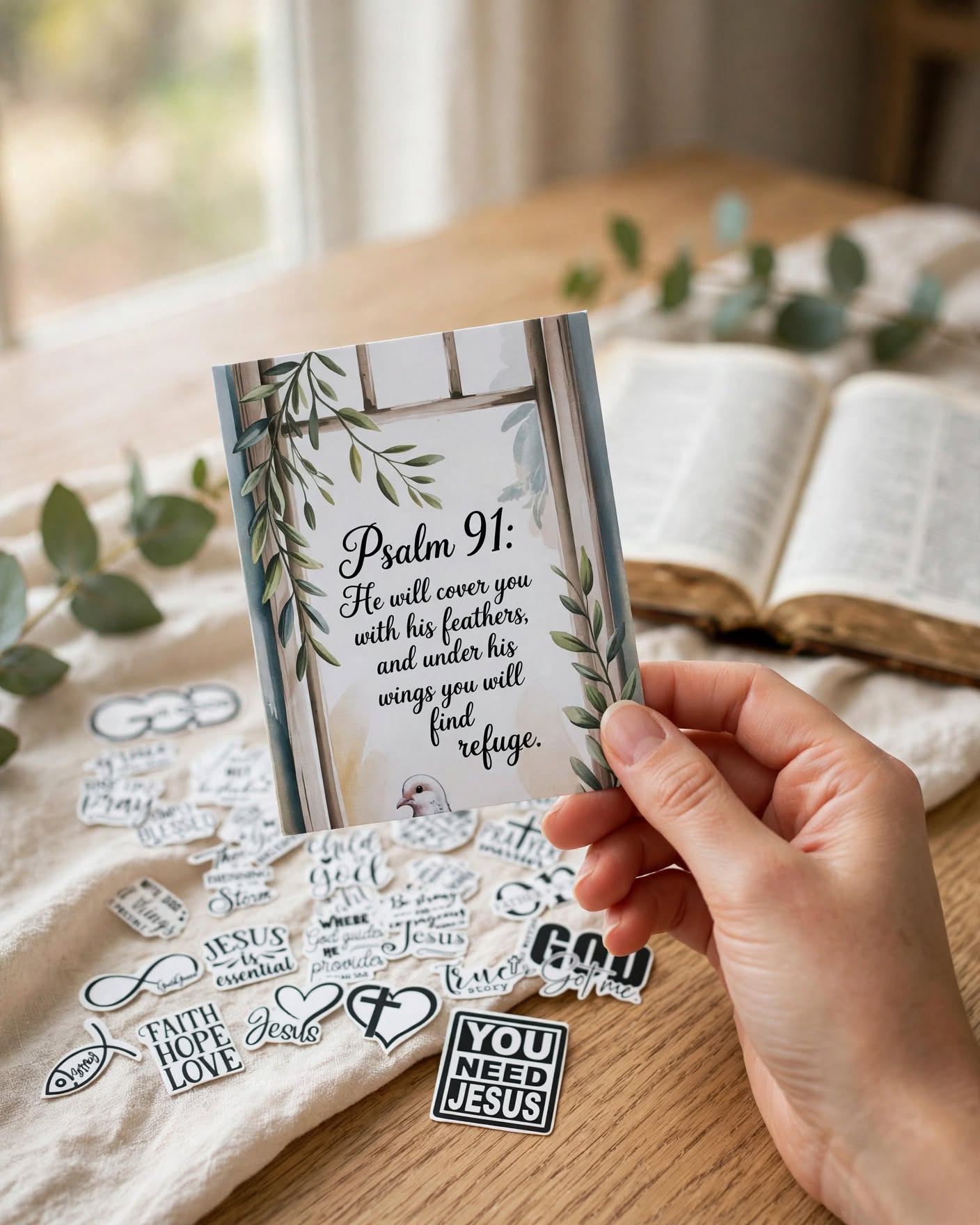 ✨ Faith Sticker Collection – Christian Scripture & Inspirational Vinyl Stickers