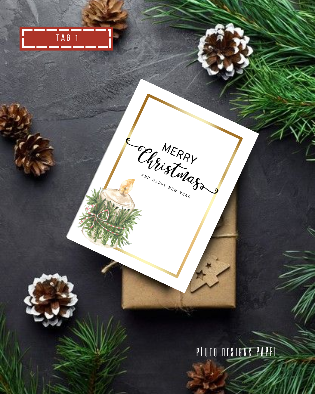 Christmas Gift Tags - Holiday Theme in Light Colors Pack of 18 (Have it personalized)